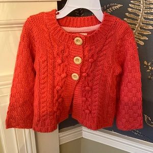 Boden Girls Sz 2-3 Y Dark Peach Cardigan